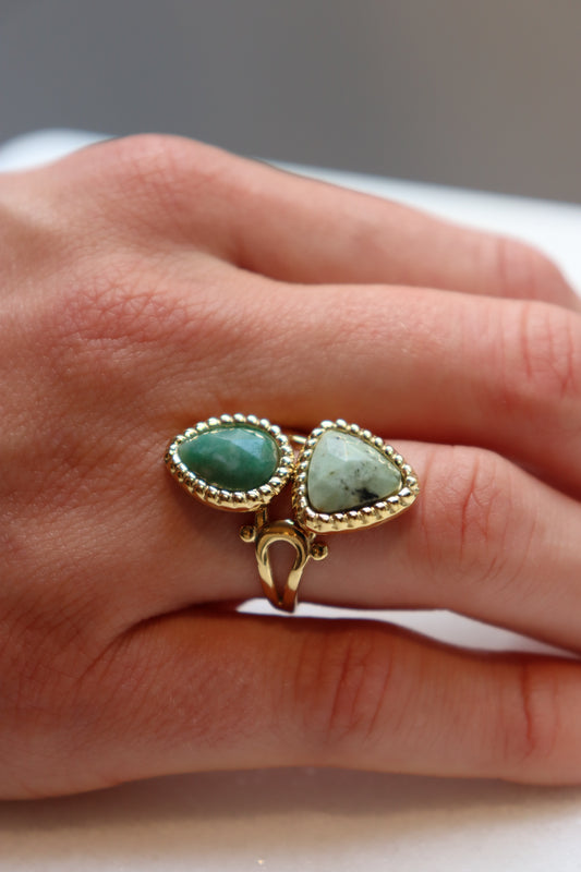 DOUBLE ROCK RING