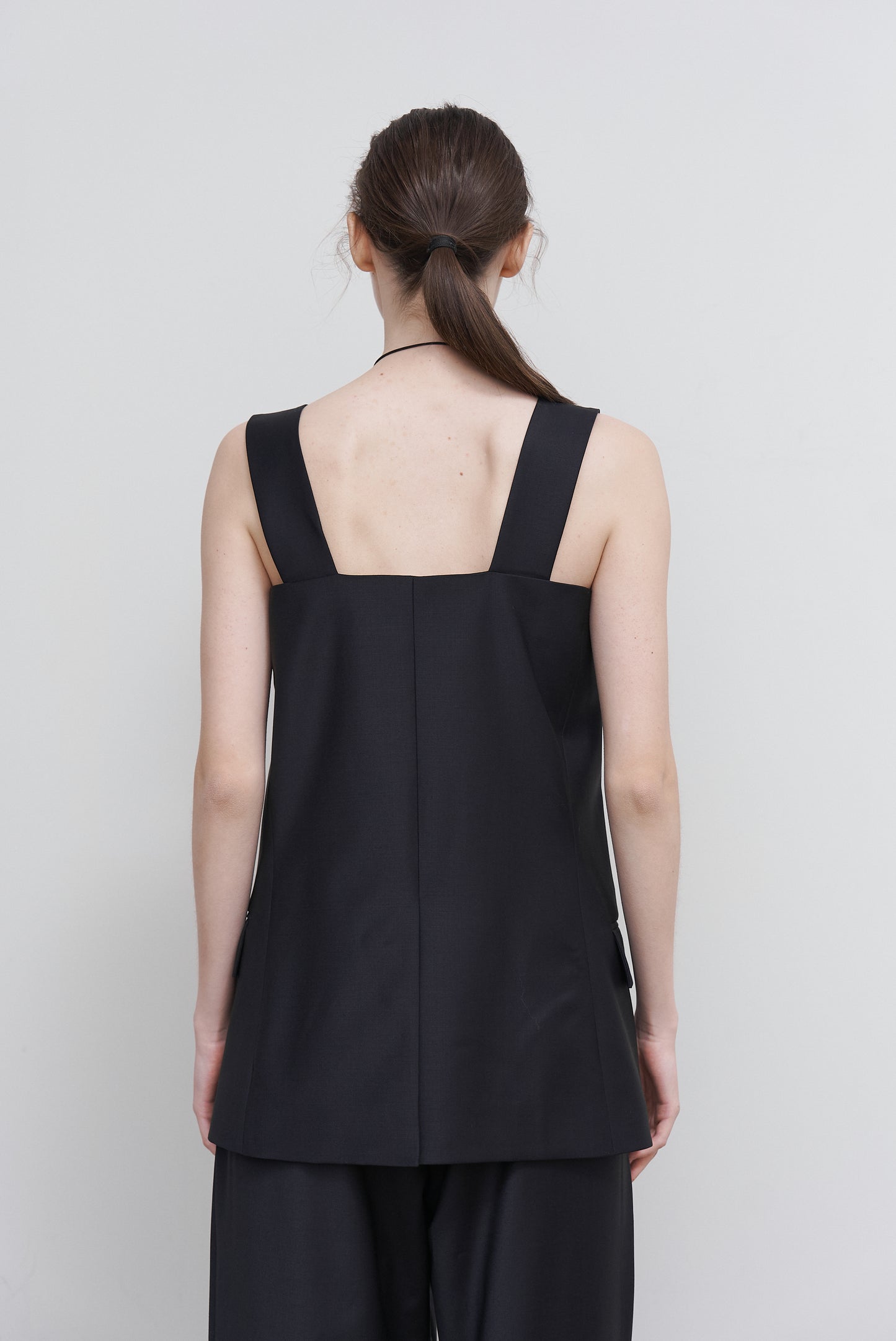 WOOL-BLEND TAILORED VEST