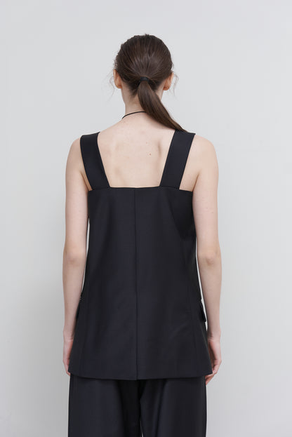 WOOL-BLEND TAILORED VEST