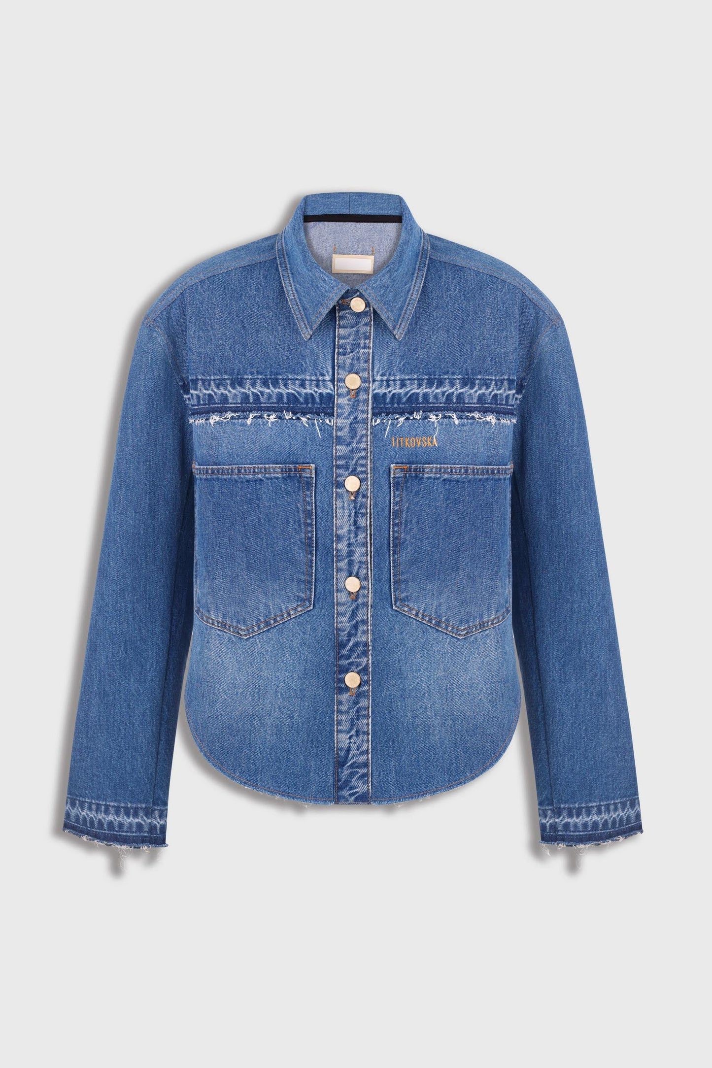 FRAYED DENIM SHIRT