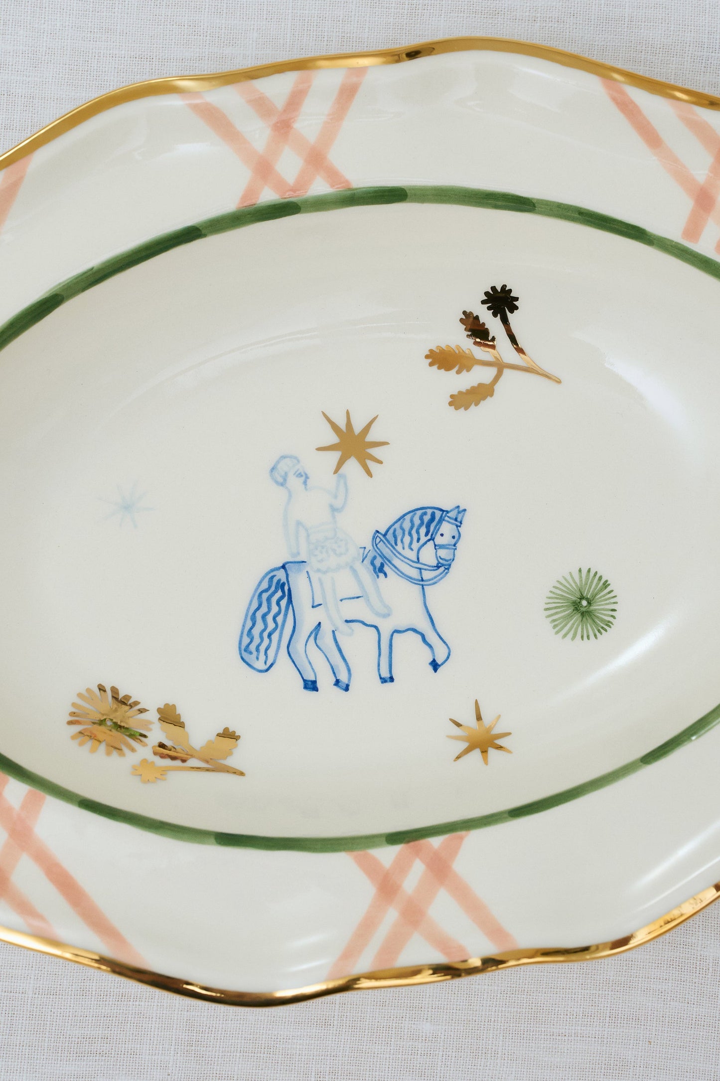 HORSEMAN PLATE WITH STARS