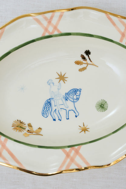 HORSEMAN PLATE WITH STARS