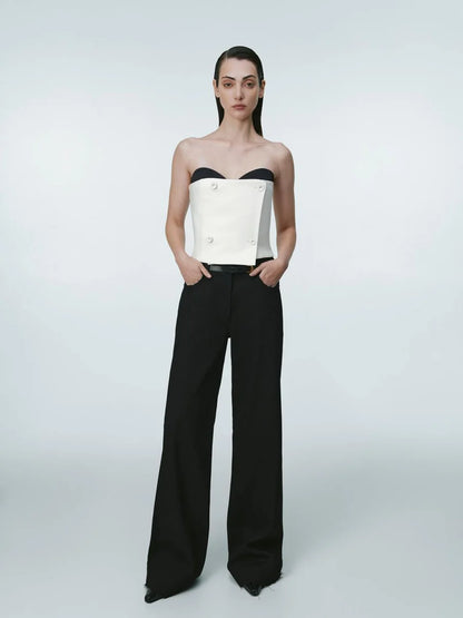IVORY WOOL MINI CORSET