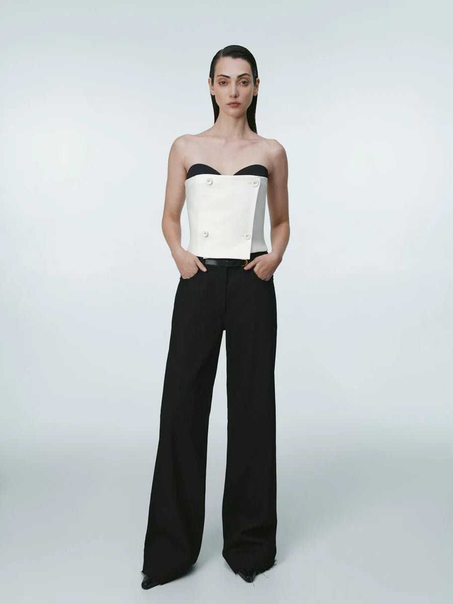 BLACK WIDE -LEG JEANS