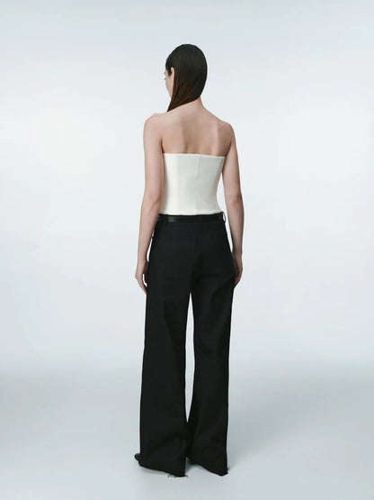 BLACK WIDE -LEG JEANS