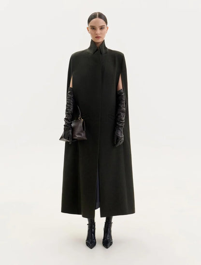 DARK GREEN MIDI CAPE
