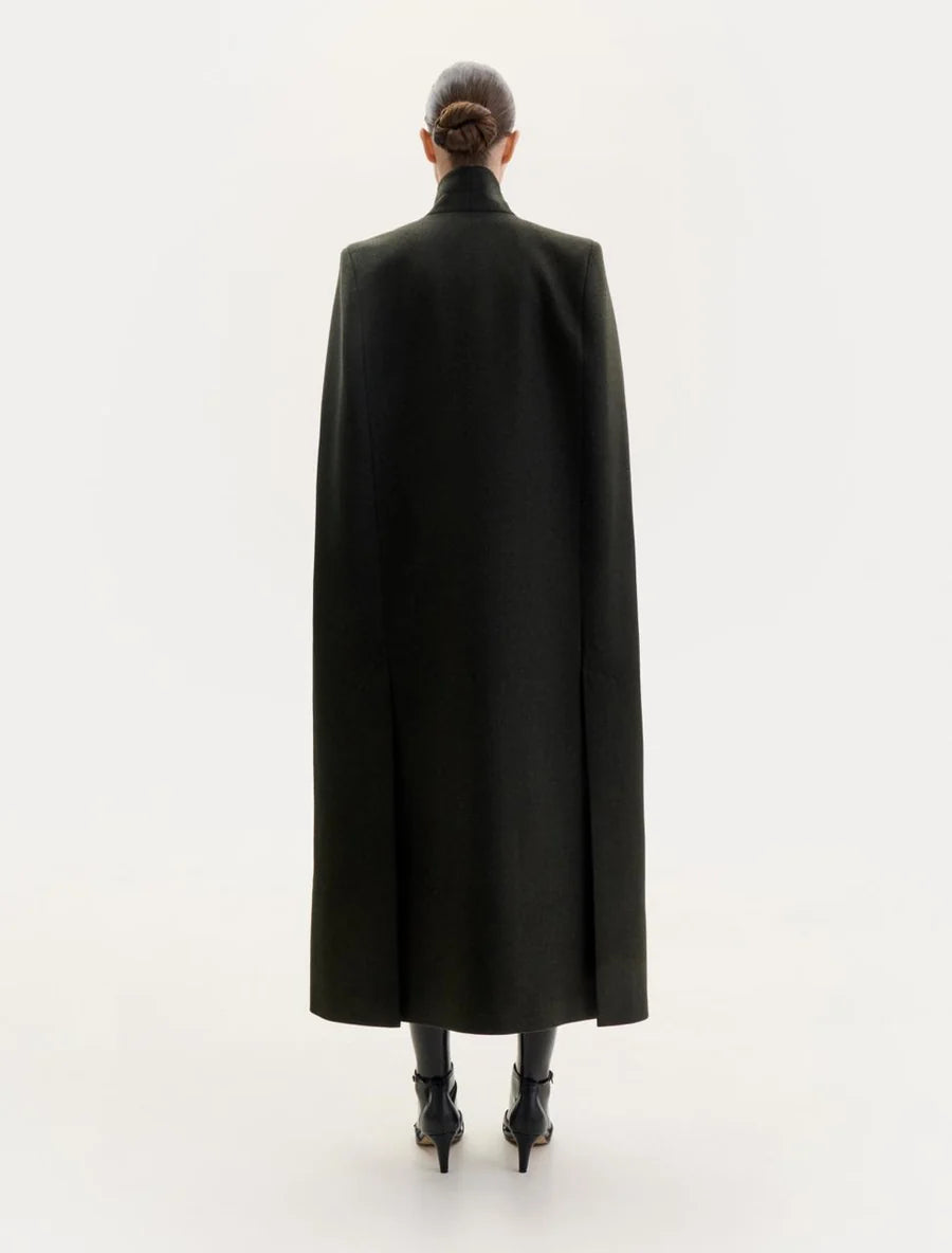 DARK GREEN MIDI CAPE