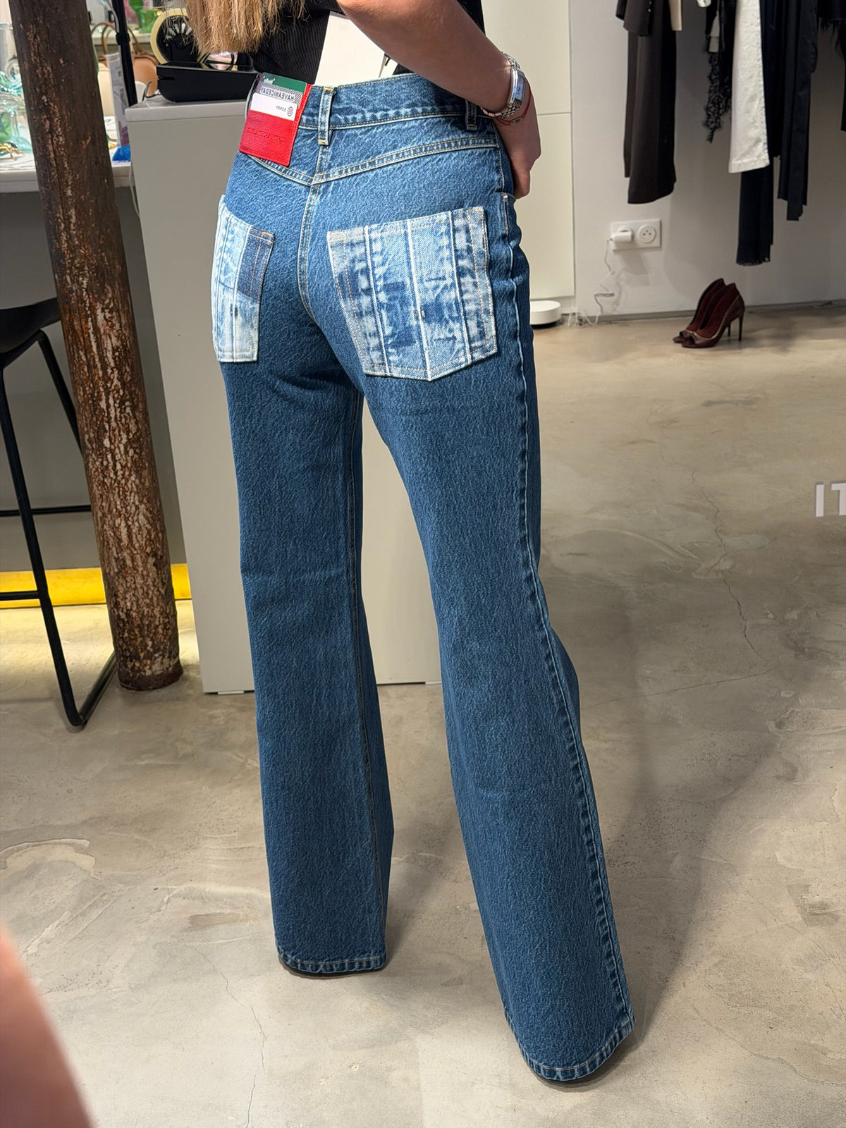 REWAISTED JEANS WITH POCKETS