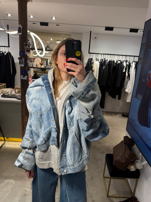 HOODED JACKET MULTI LAYER SLEEVES