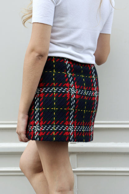 VINTAGE - MIU MIU WOOL TARTAN SKIRT