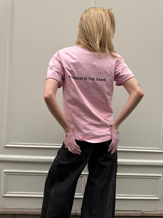 PINK UNISEX T-SHIRT FASHION IS THE GAME