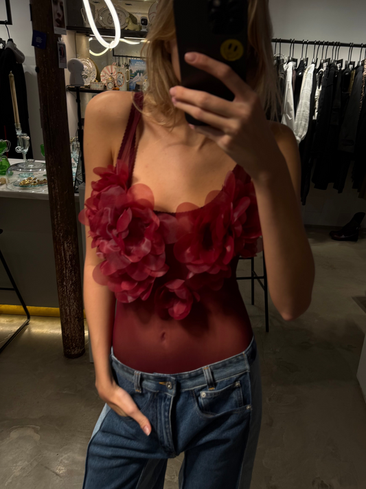 PEONY PURE BODYSUIT CHERRY
