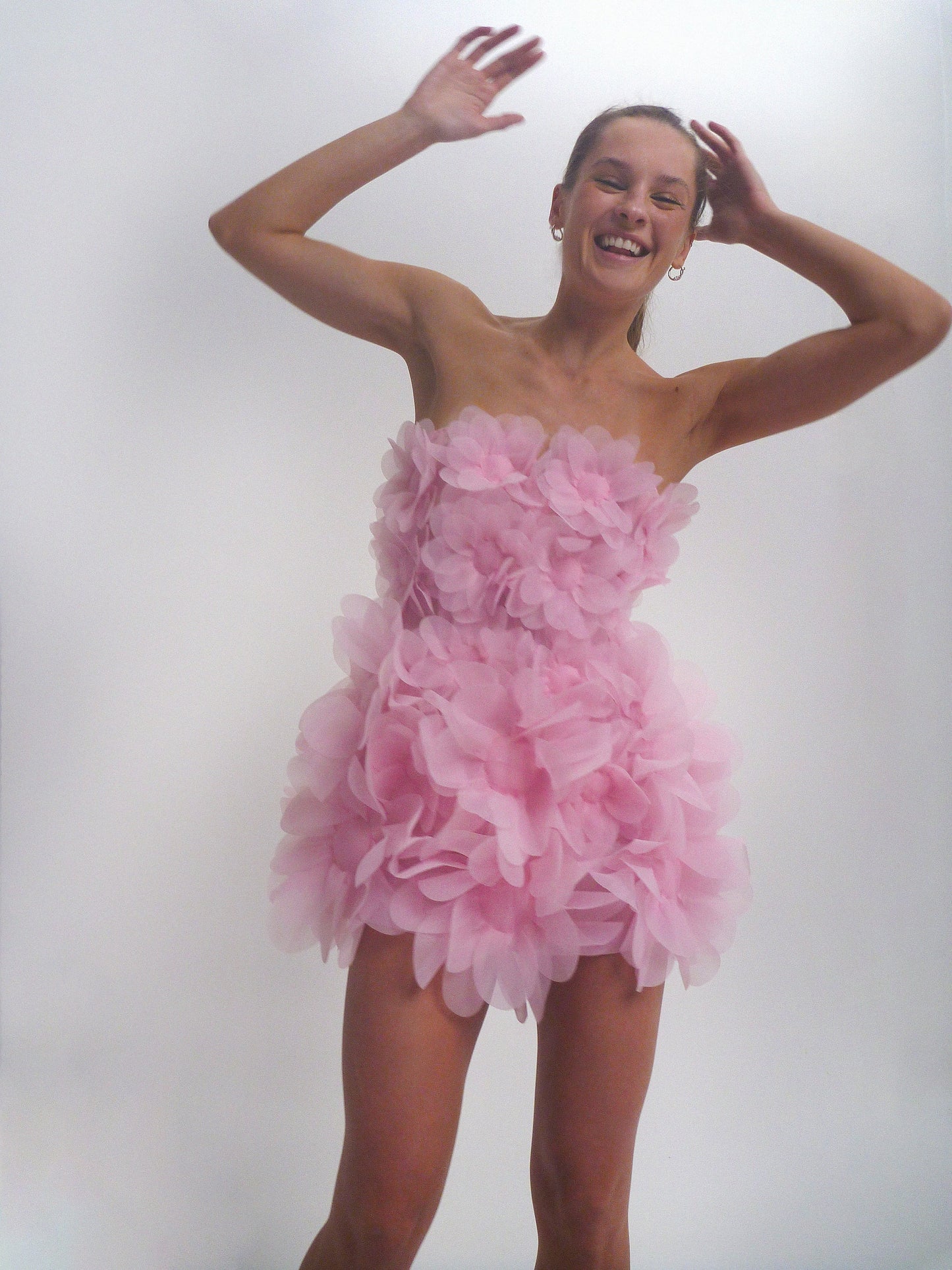 CORSET PINK PEONY DRESS