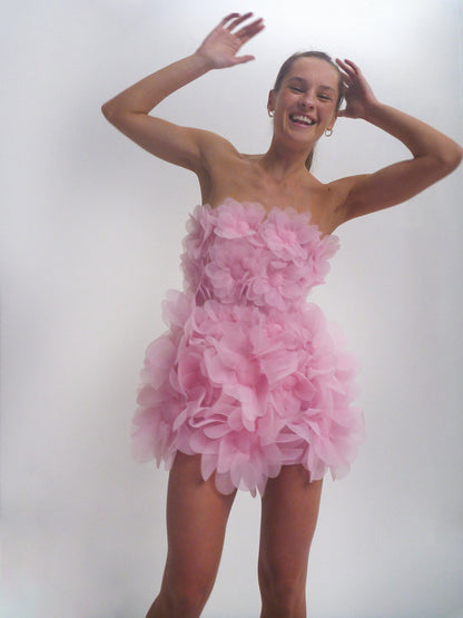 CORSET PINK PEONY DRESS