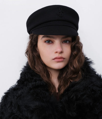 MONOGRAM-EMBELLISHED WOOL CAP