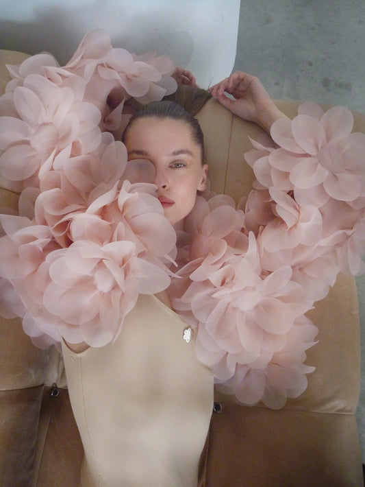 PEONY SOFT BOMBER JACKET IN BLUSH NUDE