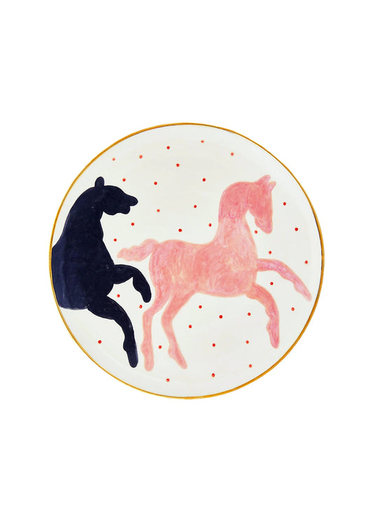 PLATE WITH THE IMAGE OF THE HORSES