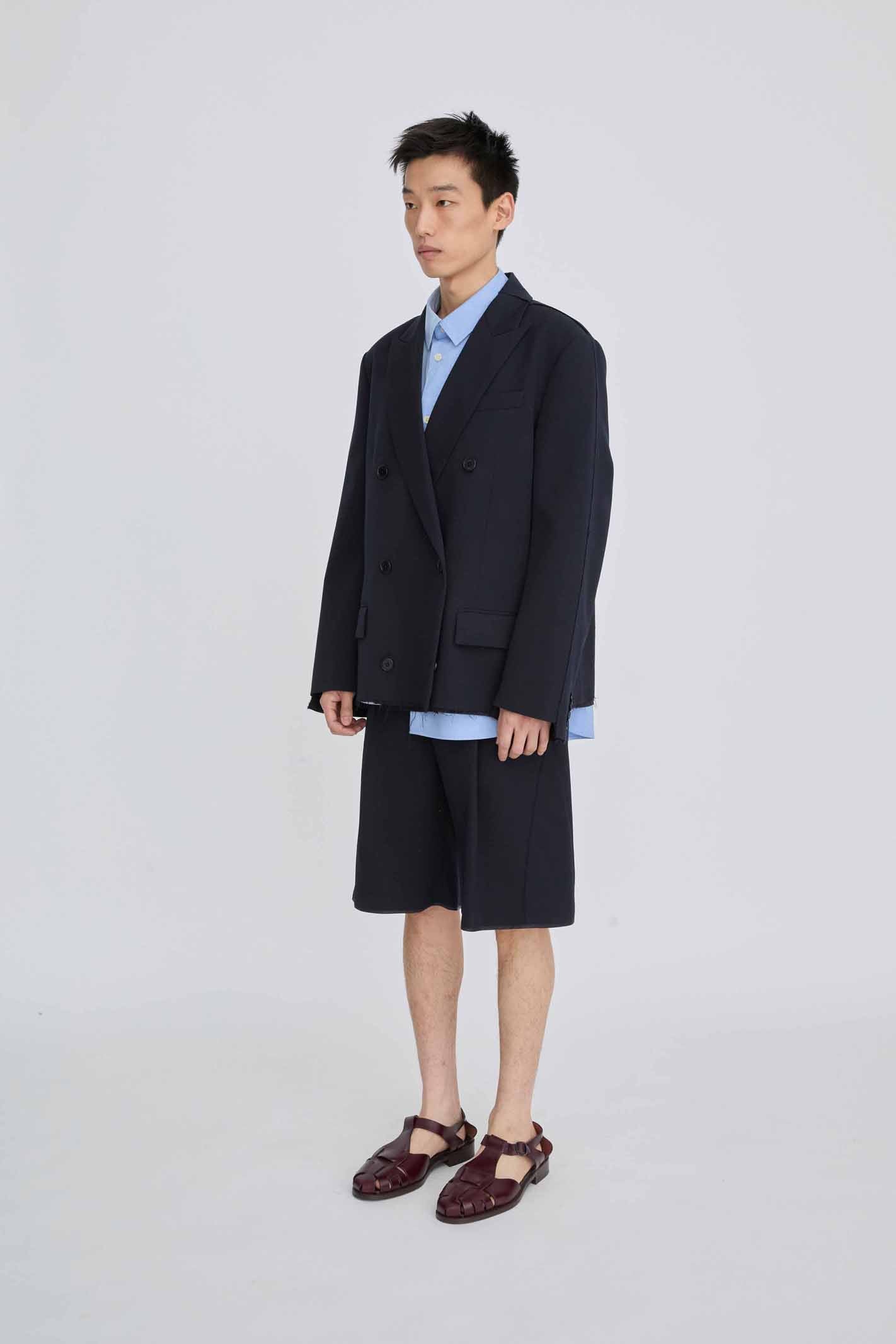 DOUBLE-BREASTED PUZZLE JACKET