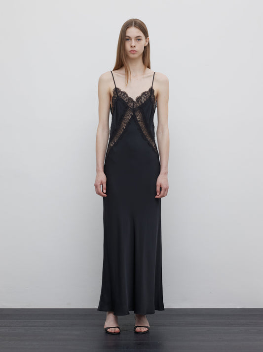 KAELA LACE SILK DRESS