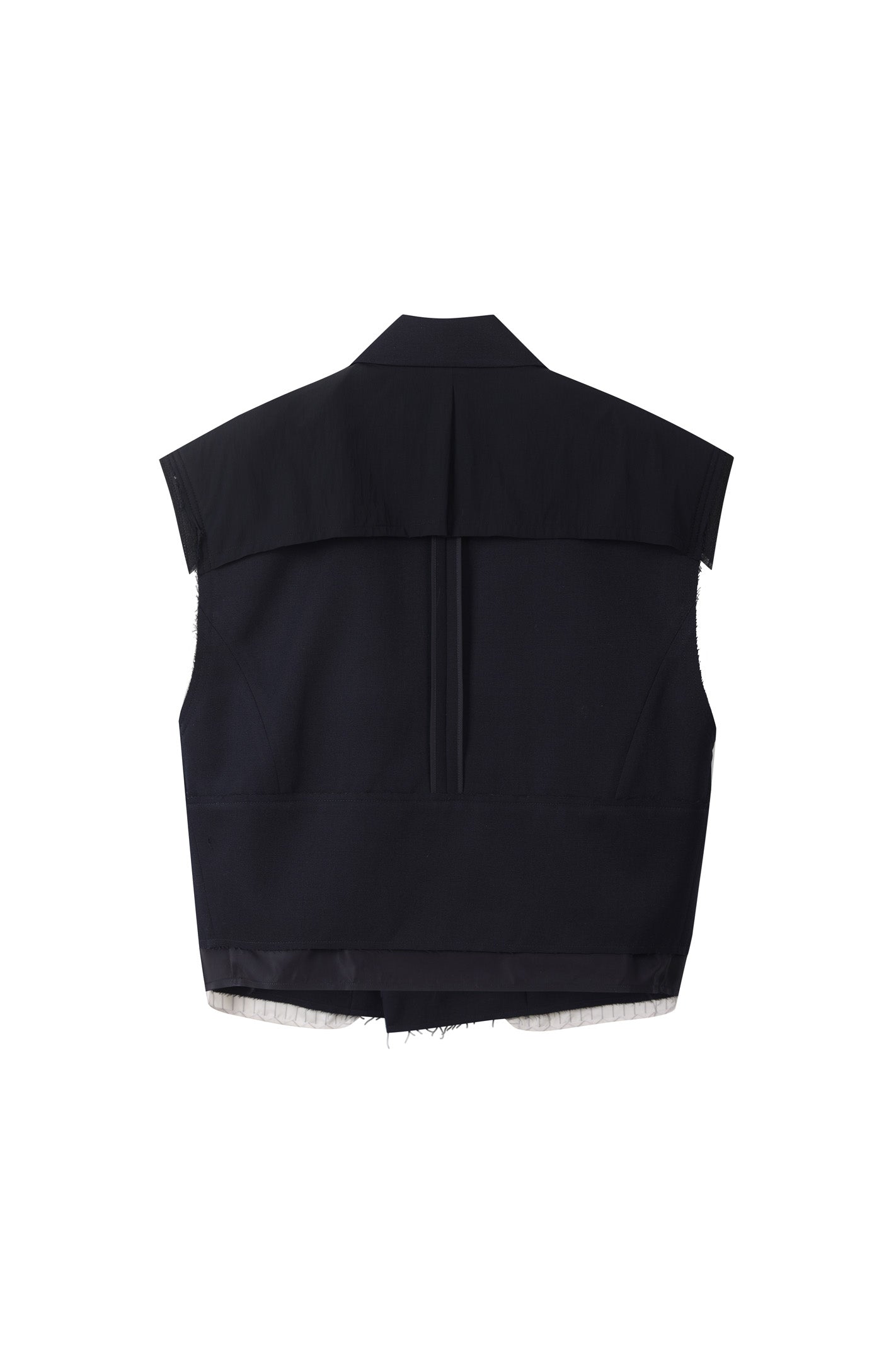 EXPOSED LAYER CROPPED VEST