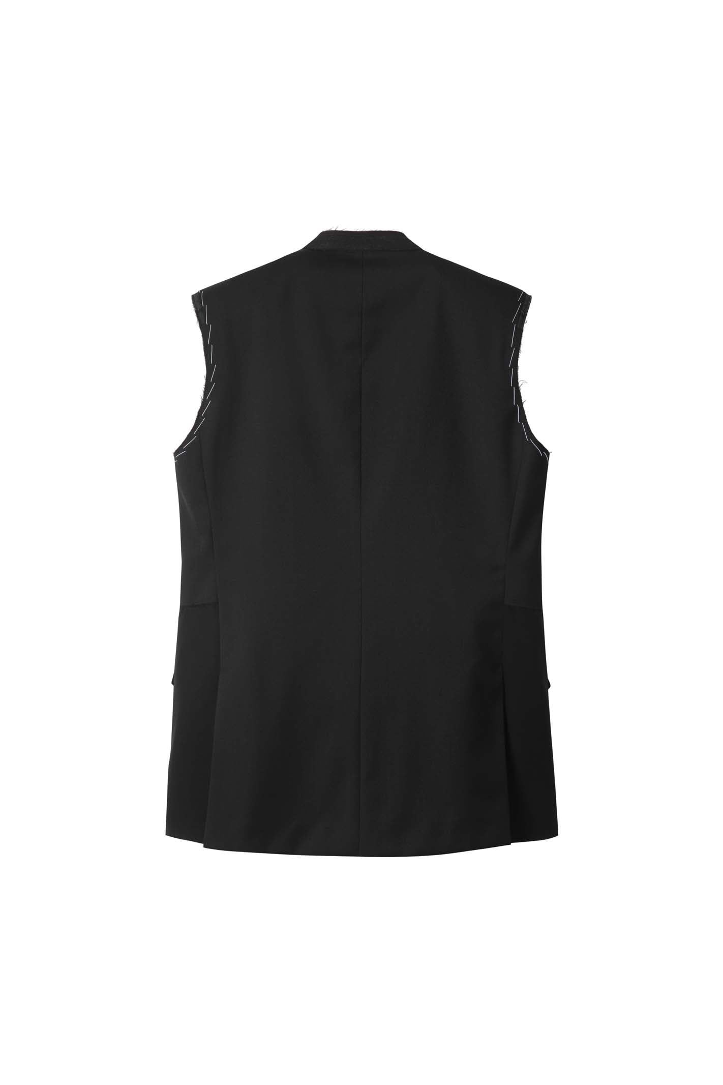 LAYERED RAW-EDGED VEST