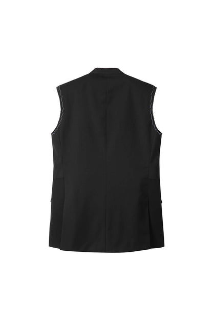 LAYERED RAW-EDGED VEST