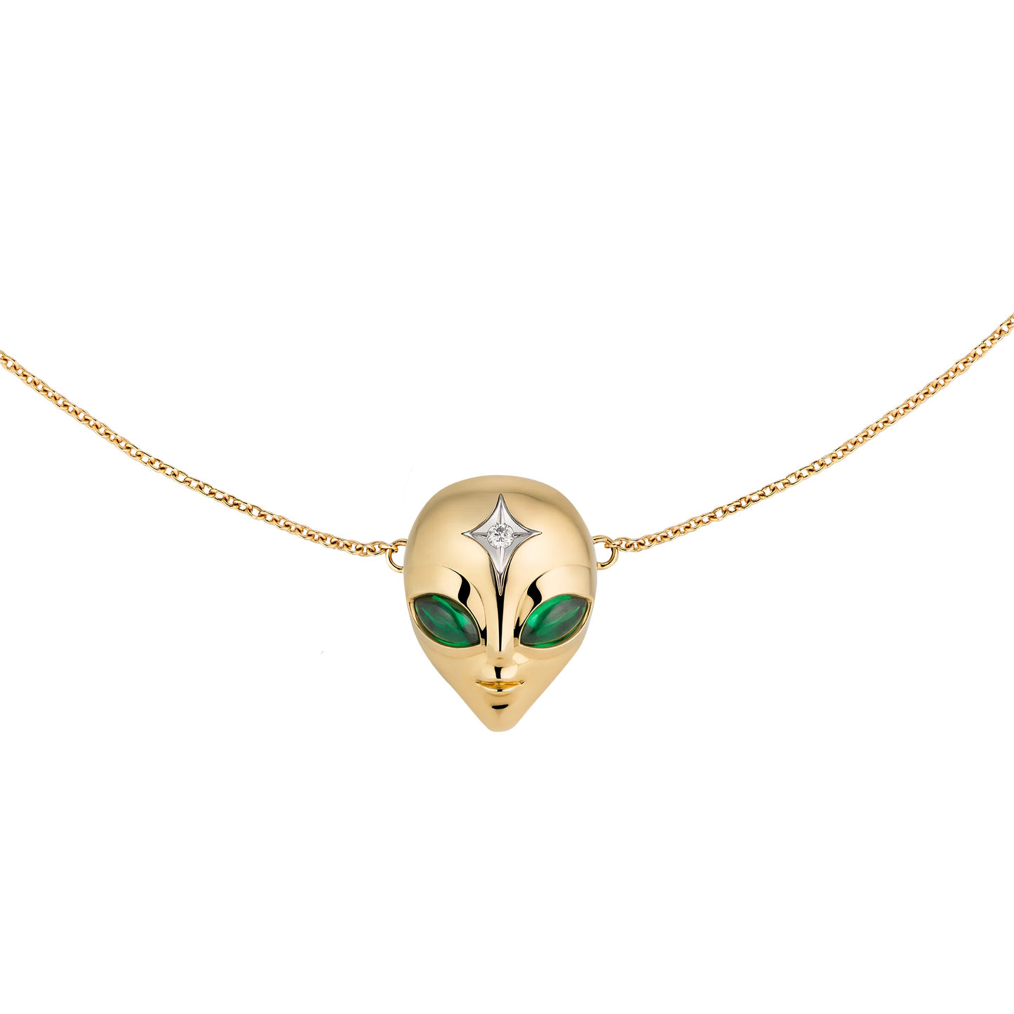 SHE’S AN ALIEN NECKLACE IN 18K GOLD VERMEIL