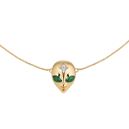 SHE’S AN ALIEN NECKLACE IN 18K GOLD VERMEIL