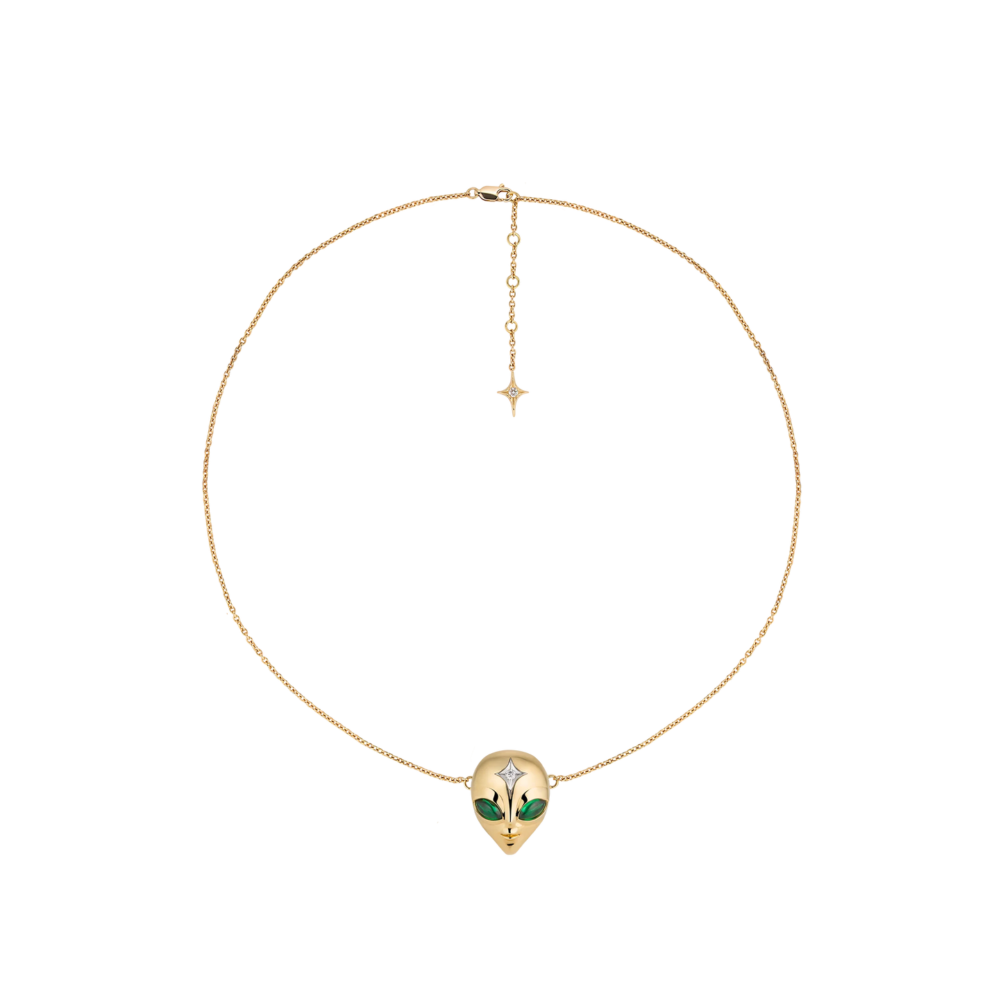 SHE’S AN ALIEN NECKLACE IN 18K GOLD VERMEIL