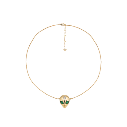 SHE’S AN ALIEN NECKLACE IN 18K GOLD VERMEIL