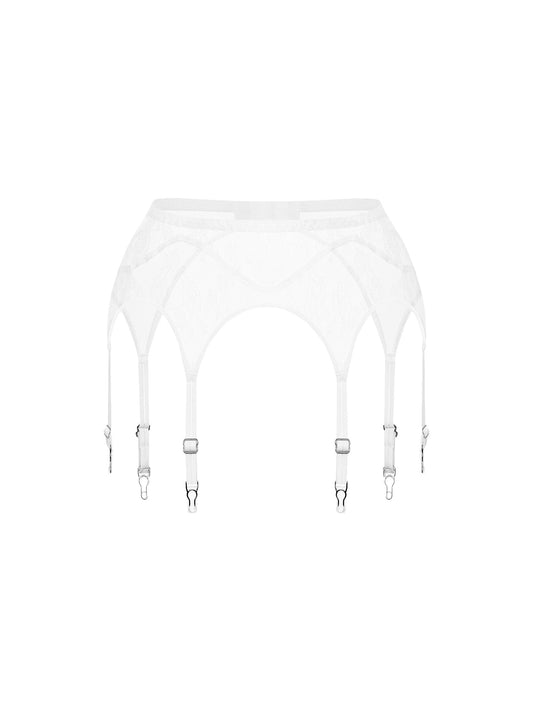 TARA WHITE SUSPENDER BELT