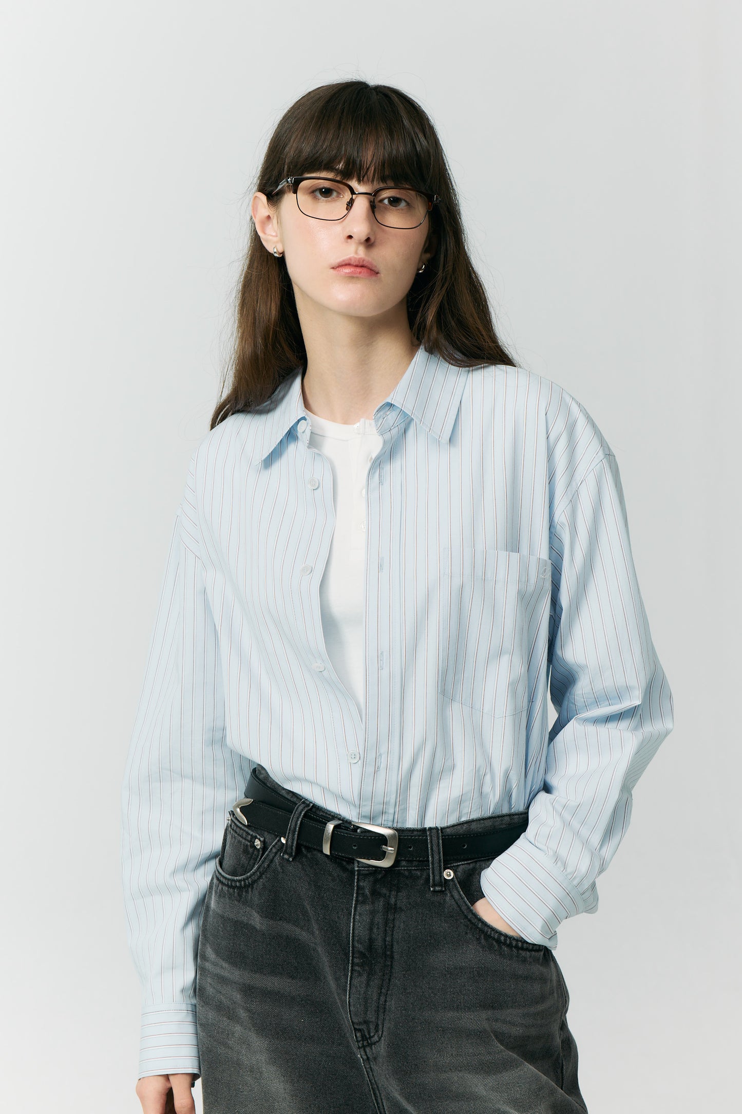 SKY BLUE STRIPED SHIRT