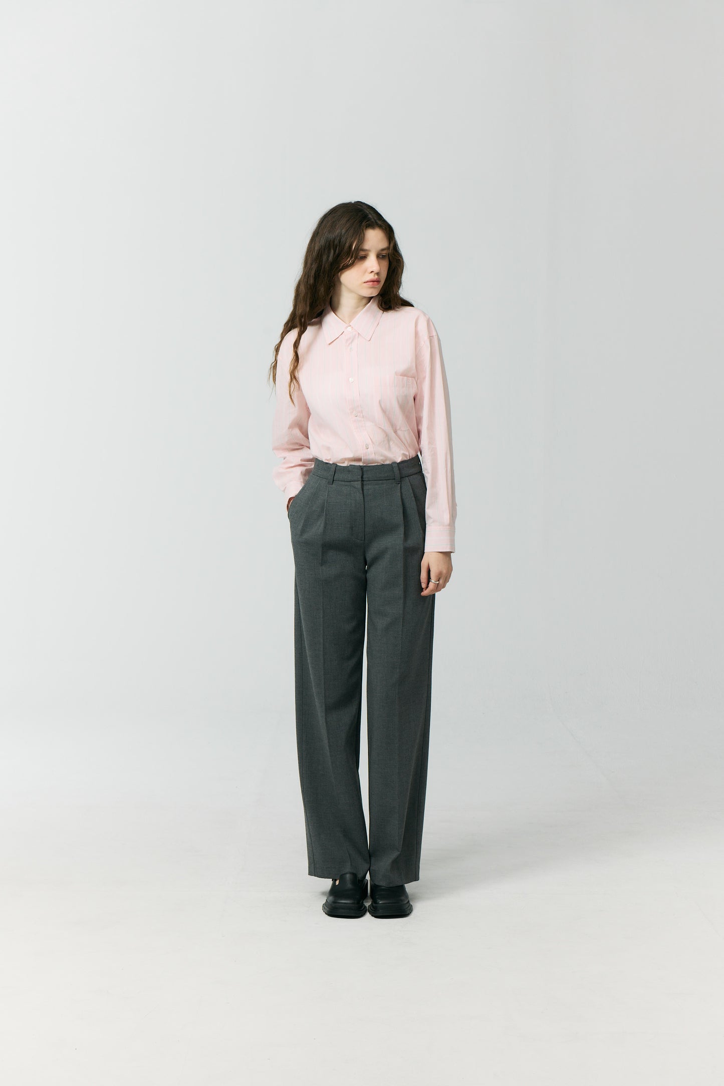 SOFT PINK STRIPED SHIRT