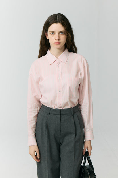 SOFT PINK STRIPED SHIRT