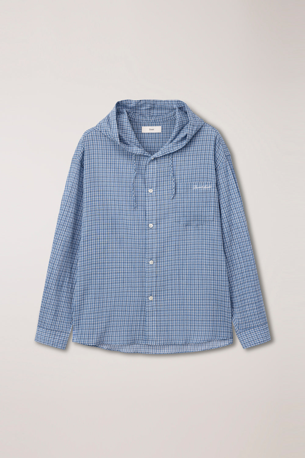 SOFT BLUE HOODED SHIRT