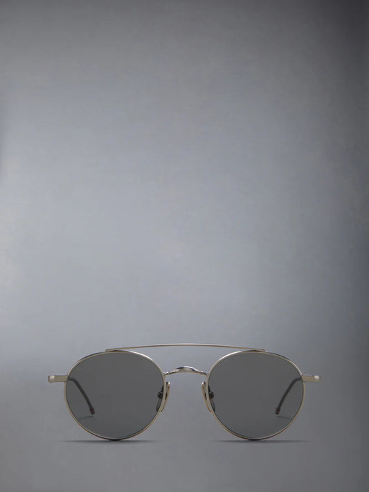 OVAL SUNGLASSES IN TITANIUM GREY