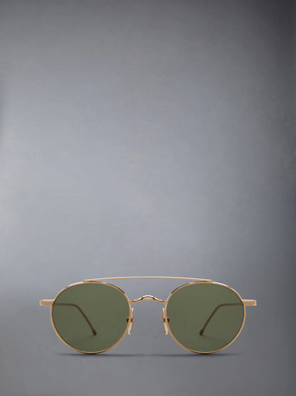 OVAL SUNGLASSES IN TITANIUM GOLD