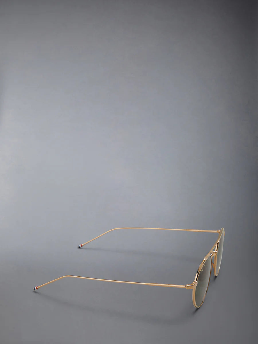 OVAL SUNGLASSES IN TITANIUM GOLD