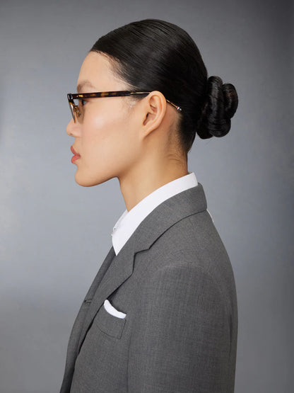 OVAL SUNGLASSES IN ACETATE AND TITANIUM GOLD