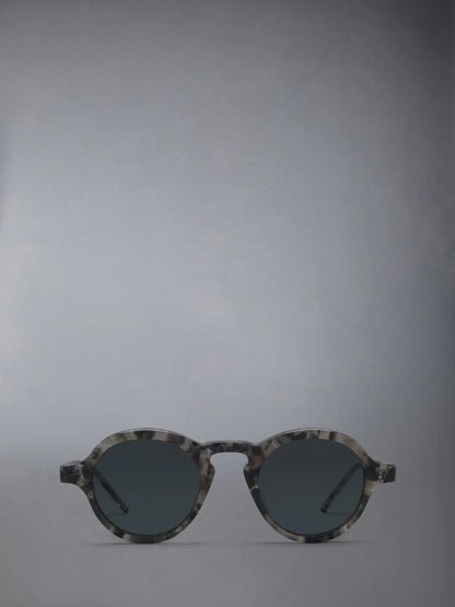 ROUND SUNGLASSES IN ACETATE GREY TORTOISE