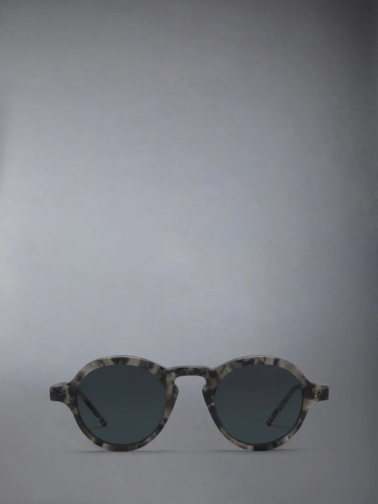 ROUND SUNGLASSES IN ACETATE GREY TORTOISE