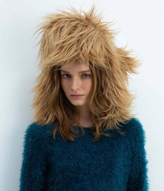 FAUX-FUR AVIATOR HAT - BEIGE