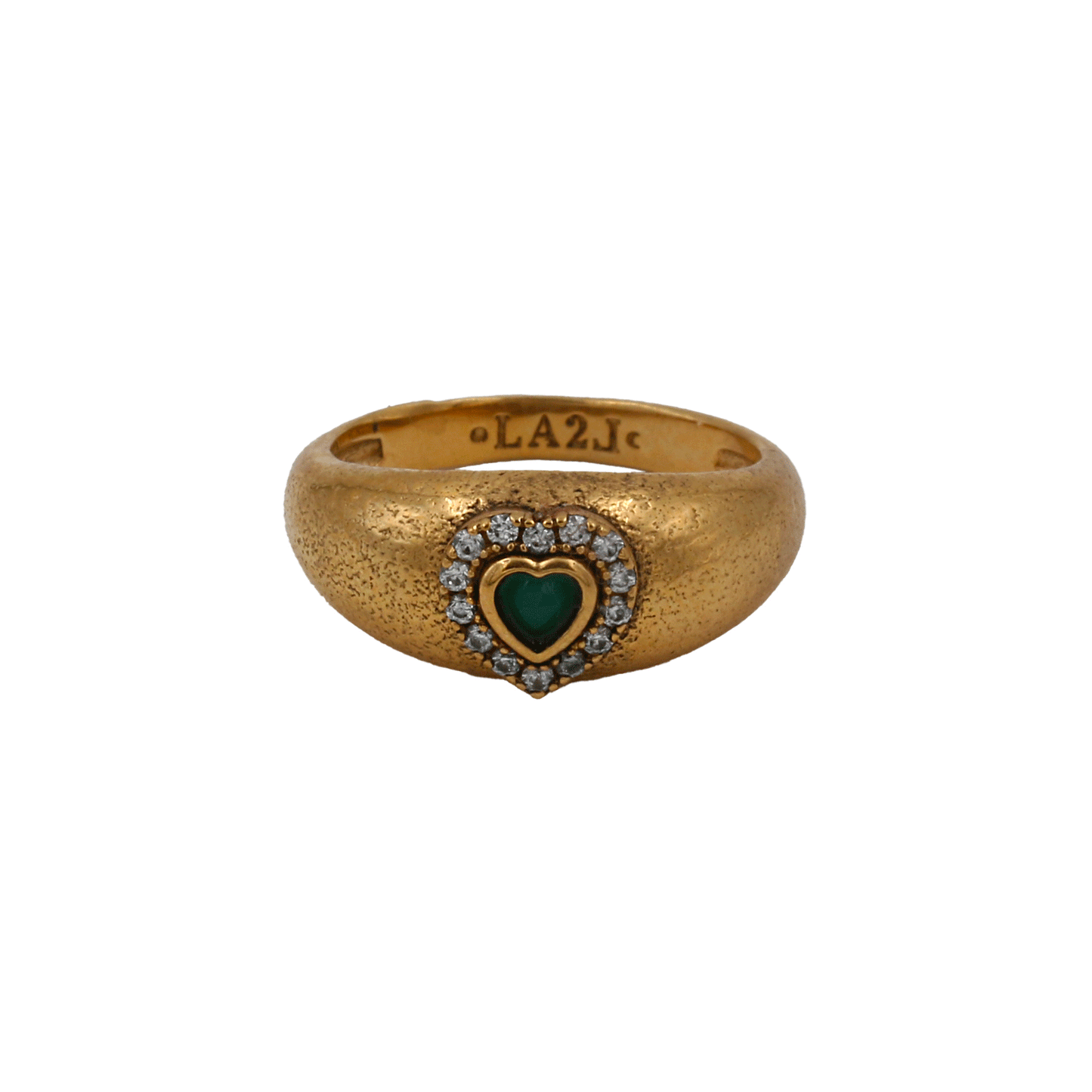 SACHA STRASS HEART RING