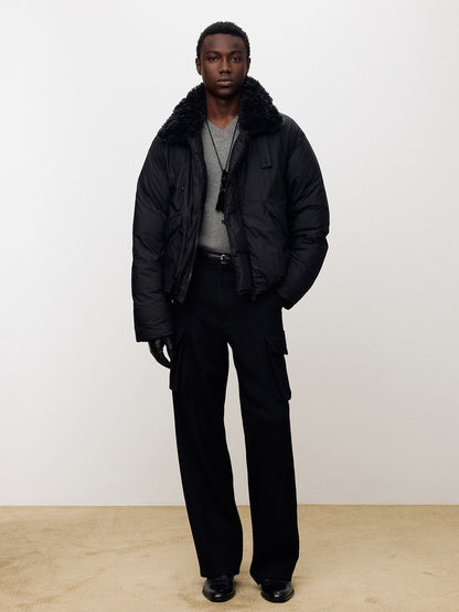 SHEARLING COLLAR PUFFER BLOUSON