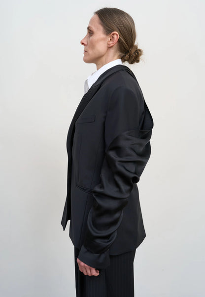 TAILORED WOOL-BLEND JACKET WITH TWISTABLE SLEEVES