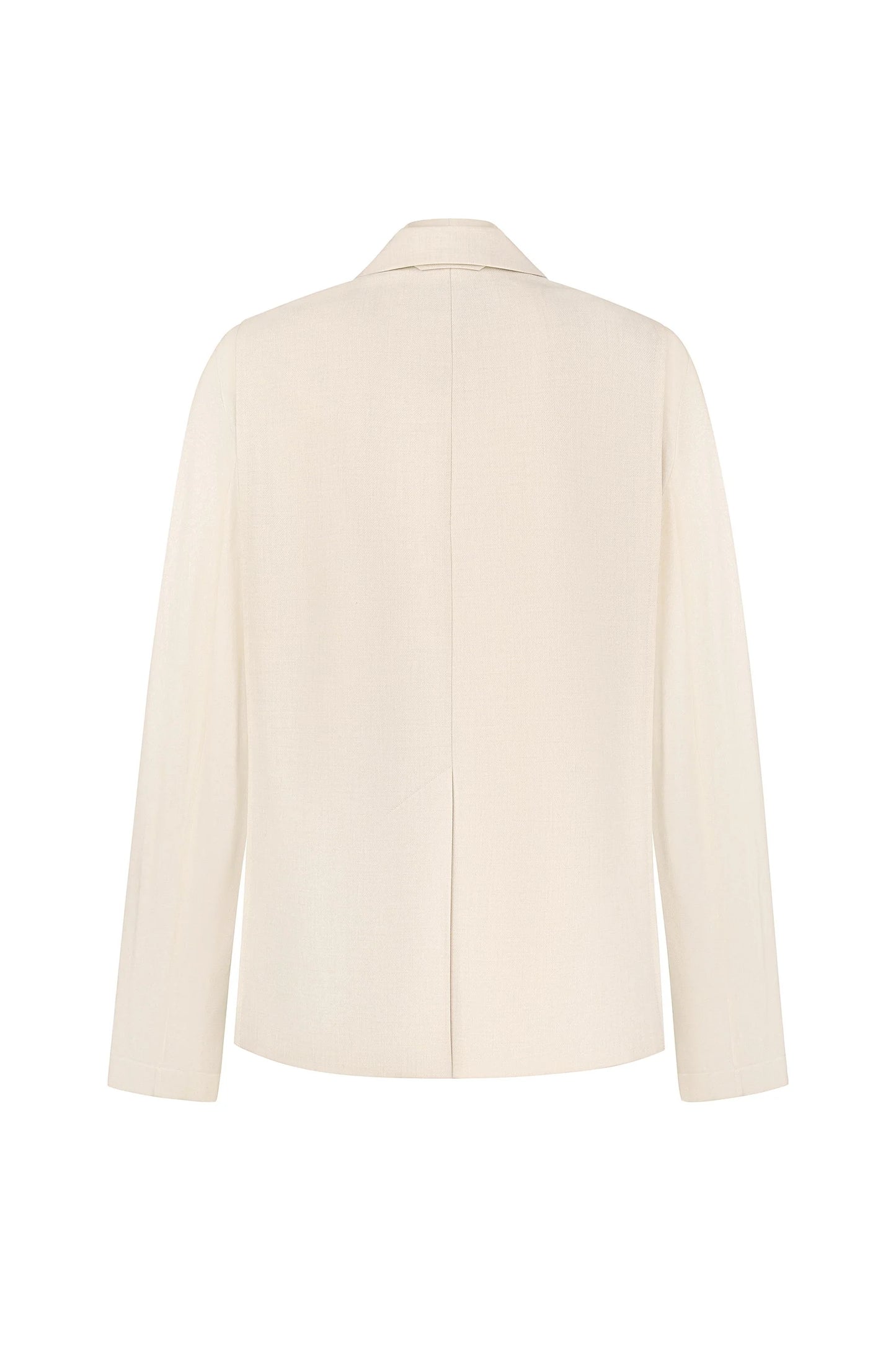 LAYERED TUCKED-HEM JACKET IVORY