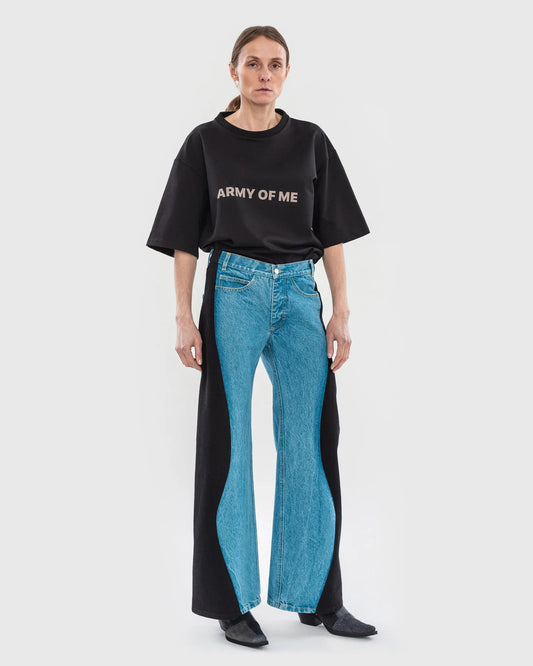 FLARED WAVY JEANS