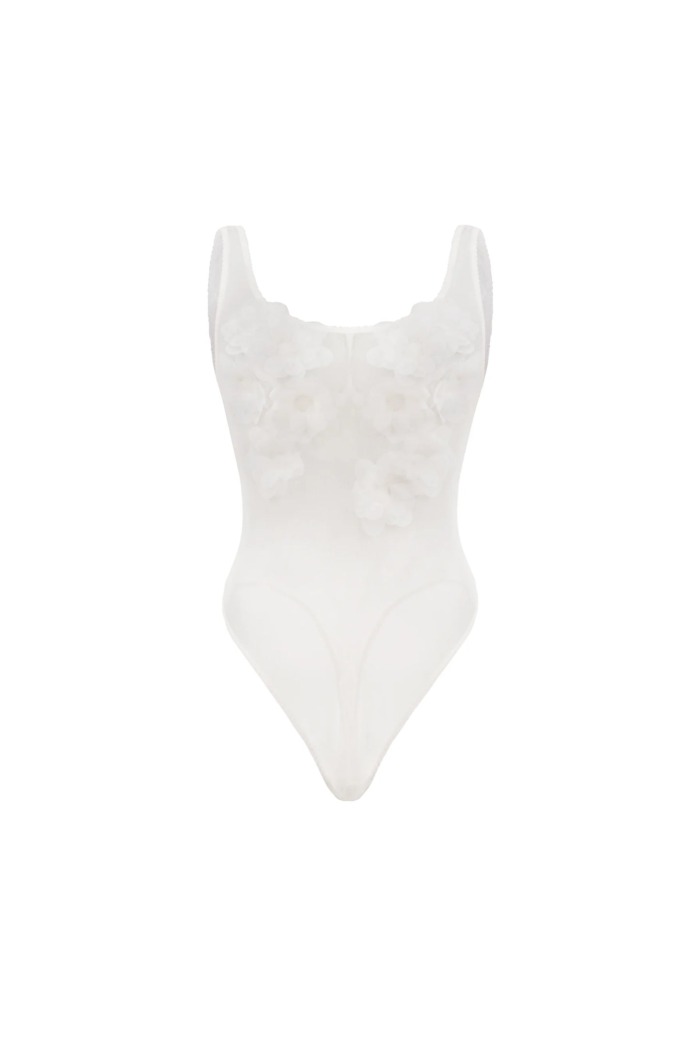 WHITE TINY PEONY BODYSUIT