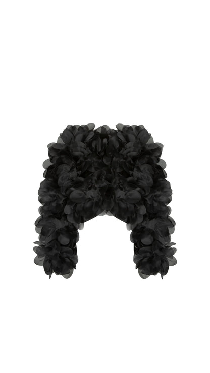 PEONY SOFT BOMBER JACKET IN CHARCOAL BLACK