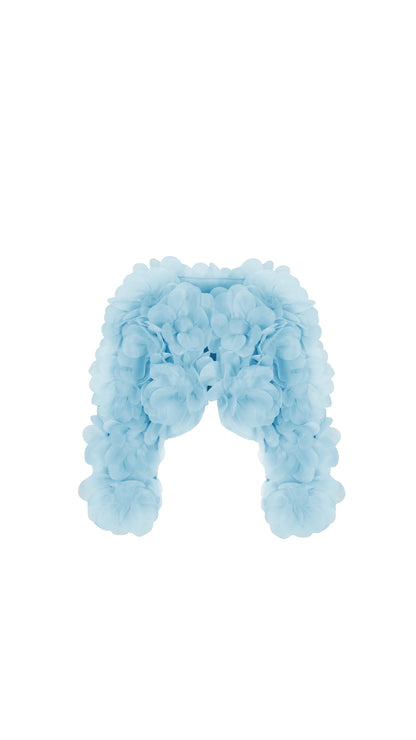 PEONY SOFT BOMBER JACKET IN CRISP BLUE